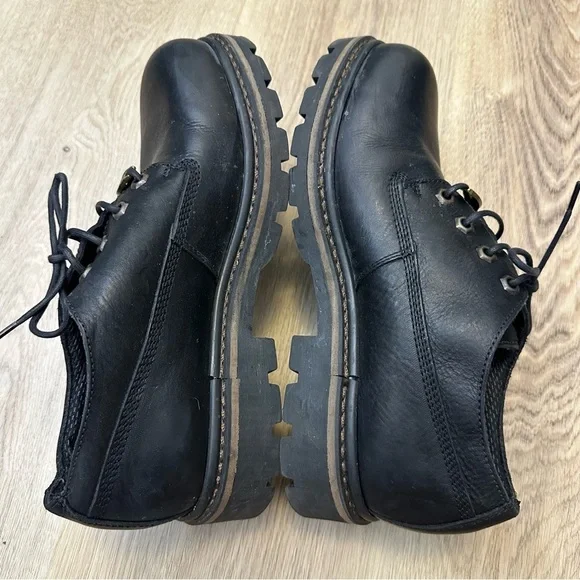 Woolrich Black Leather Men's Lug Sole Boots